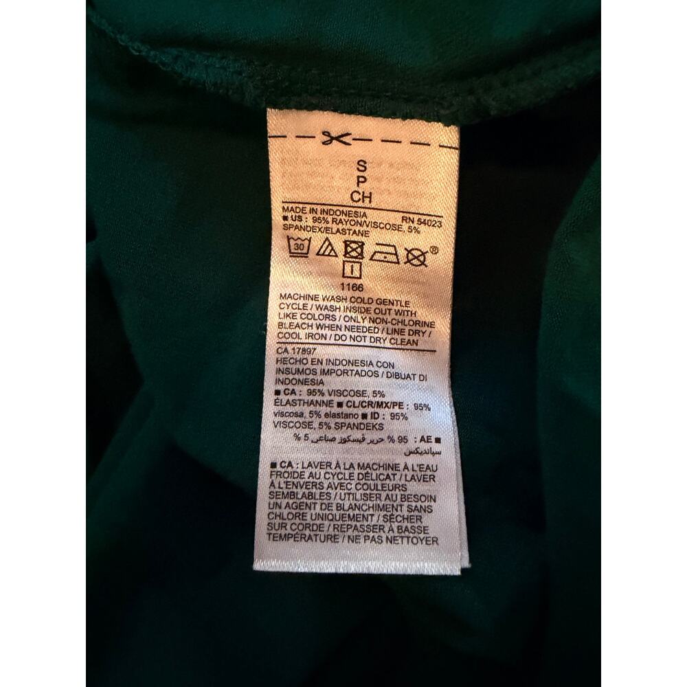 Old Navy Long-Sleeve Jersey-Knit Mini Swing Crew Neckline Dress Green Small EUC - Picture 7 of 12